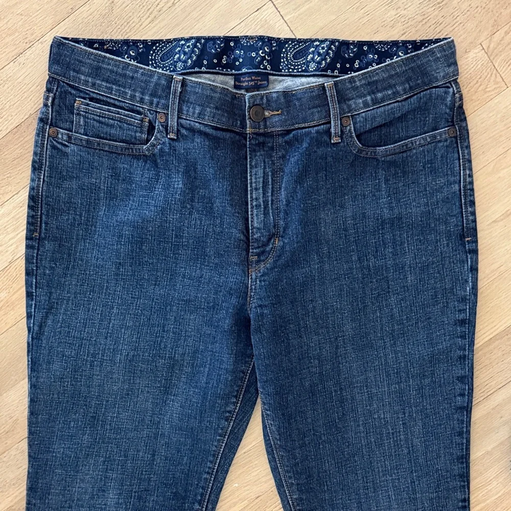 Levi Perfect Waist Straight Leg 525 Dark Blue Denim Jeans - Picture 5 of 9